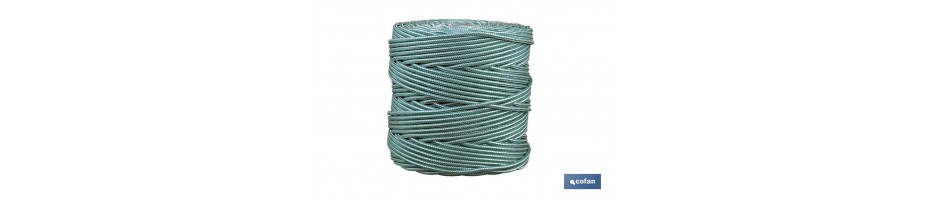 Cordón Trenzado Polipropileno (Persianas) ø 5 mm Blanco/Verde