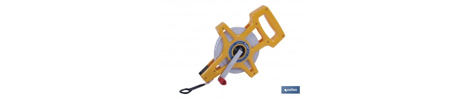Cinta métrica fibra de vidrio con mango