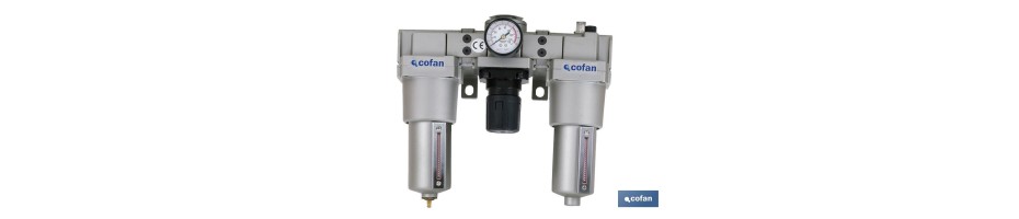 Filtro con regulador y depósito de lubricante 1/2