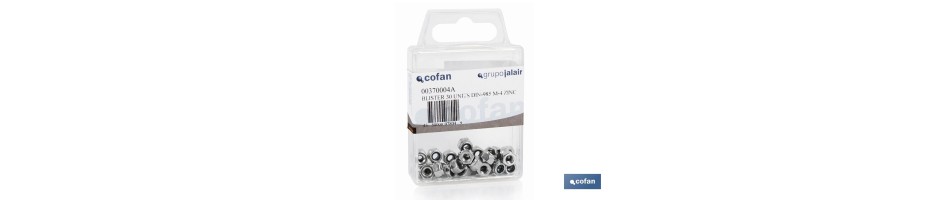 Tuercas Hexagonales Autoblocante Nylon DIN 985 Blíster Estándar