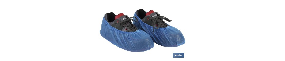 Cubre zapatos universal en CPE (Polietileno Clorado) color Azul