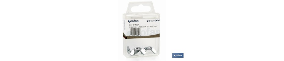 Tuercas de Mariposa DIN 315 Blíster Estándar