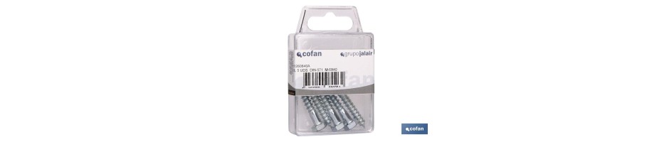 Tirafondo DIN 571 Blíster Estándar