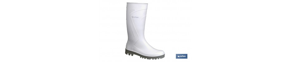Bota de agua blanca PVC
