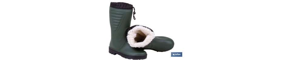 Bota de Agua PVC con Forro Polar Interior