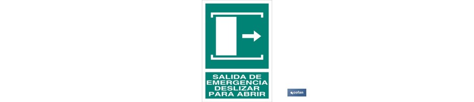 Salida de Emergencia Deslizar para Abrir