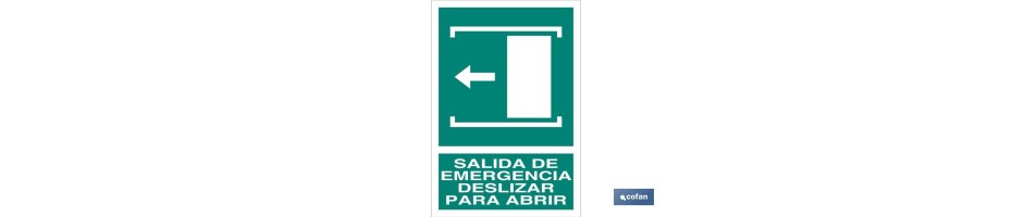 Salida de Emergencia Deslizar para Abrir