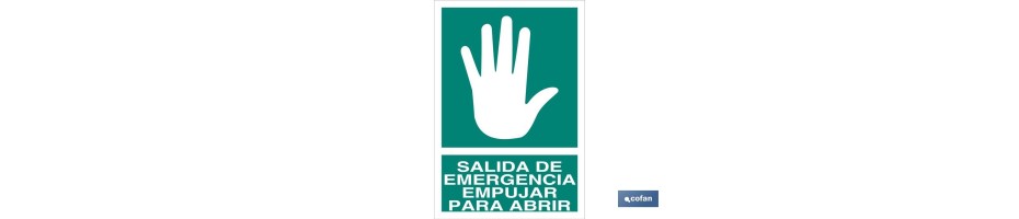 Salida de Emergencia Empujar para Abrir