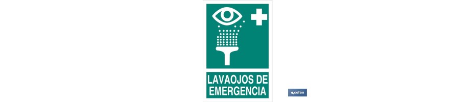 Lavaojos de Emergencia Pictograma + Texto