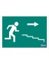 Señal Salida Escalera derecha Bajada Pictograma