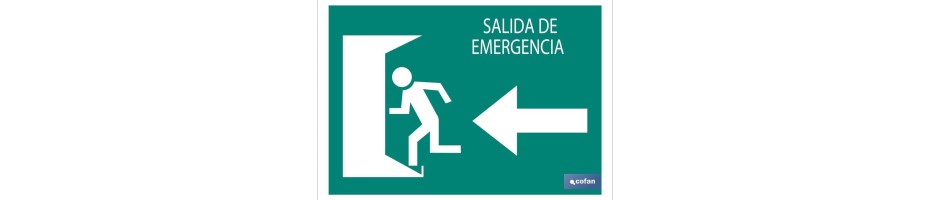 Salida emergencia Izquierda texto