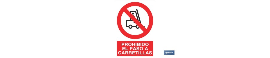 Prohibido el paso a carretillas