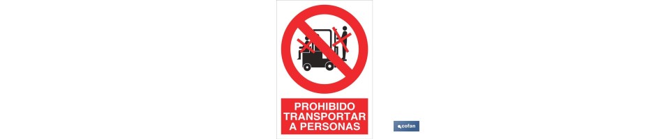 Prohibido transportar a personas