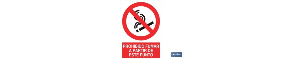 Prohibido fumar a partir de este punto