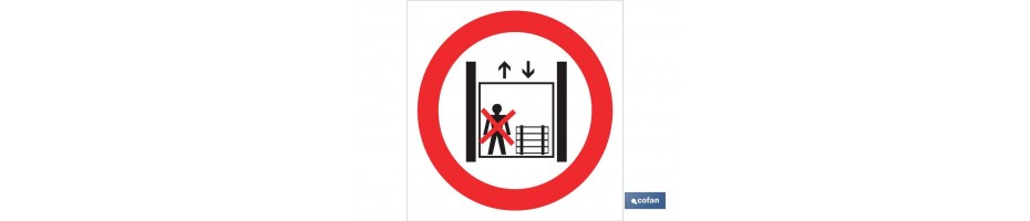 Prohibido personas y cargas