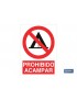 Prohibido acampar