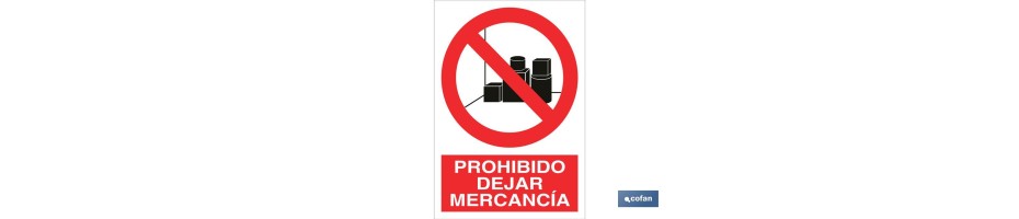Prohibido dejar mercancía