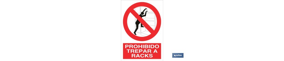 Prohibido trepar a racks