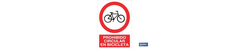 Prohibido circular en bicicleta